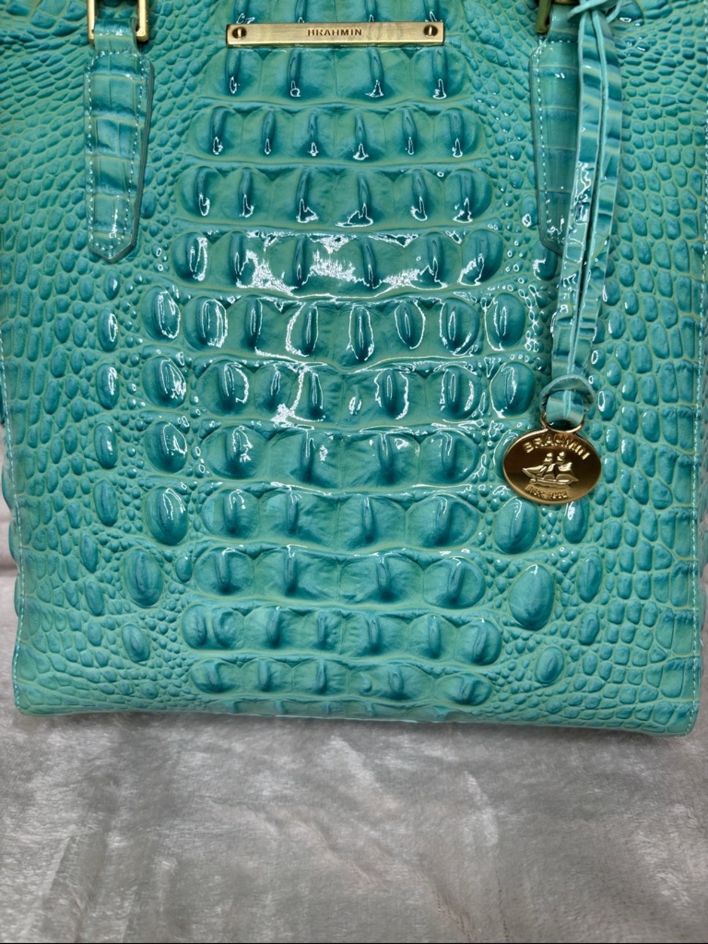 Brahmin Harrison Carryall Glass Glossy Rare Find - Picture 3 of 14
